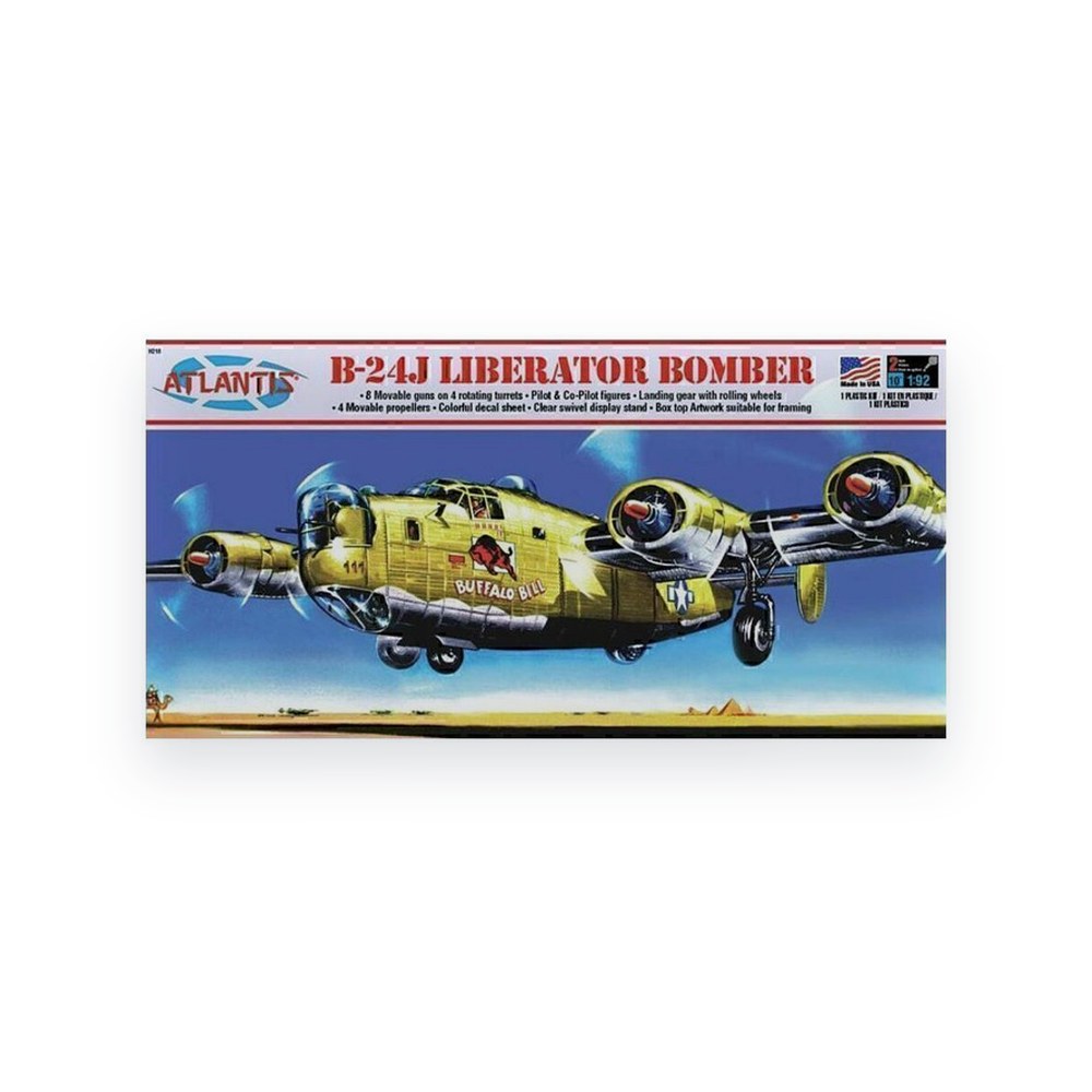 Atlantis Models B-24J Liberator Bomber, Buffalo Bill, 1/92, Model Kit