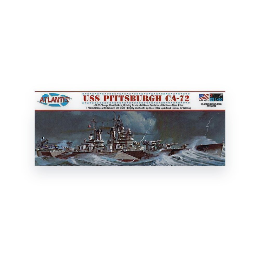 Atlantis Models USS Pittsburgh CA-72 Heavy Cruiser, 1/490