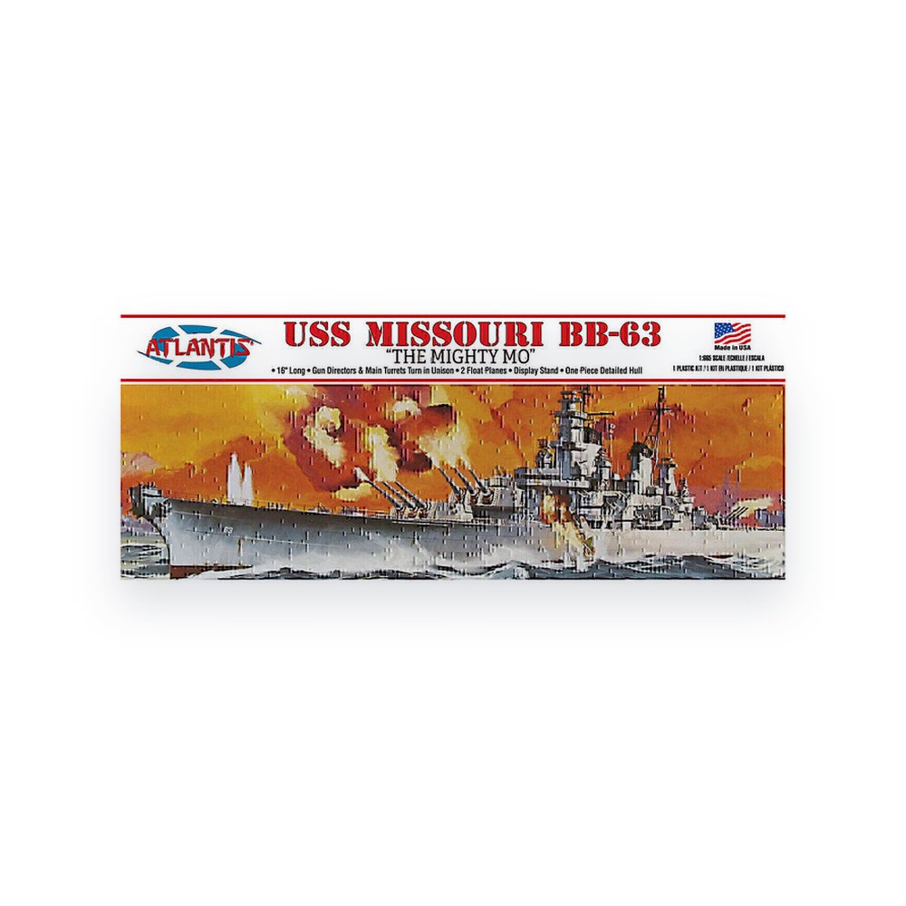 Atlantis 1/665 USS Missouri BB-63, The Mighty Mo, 16 inch