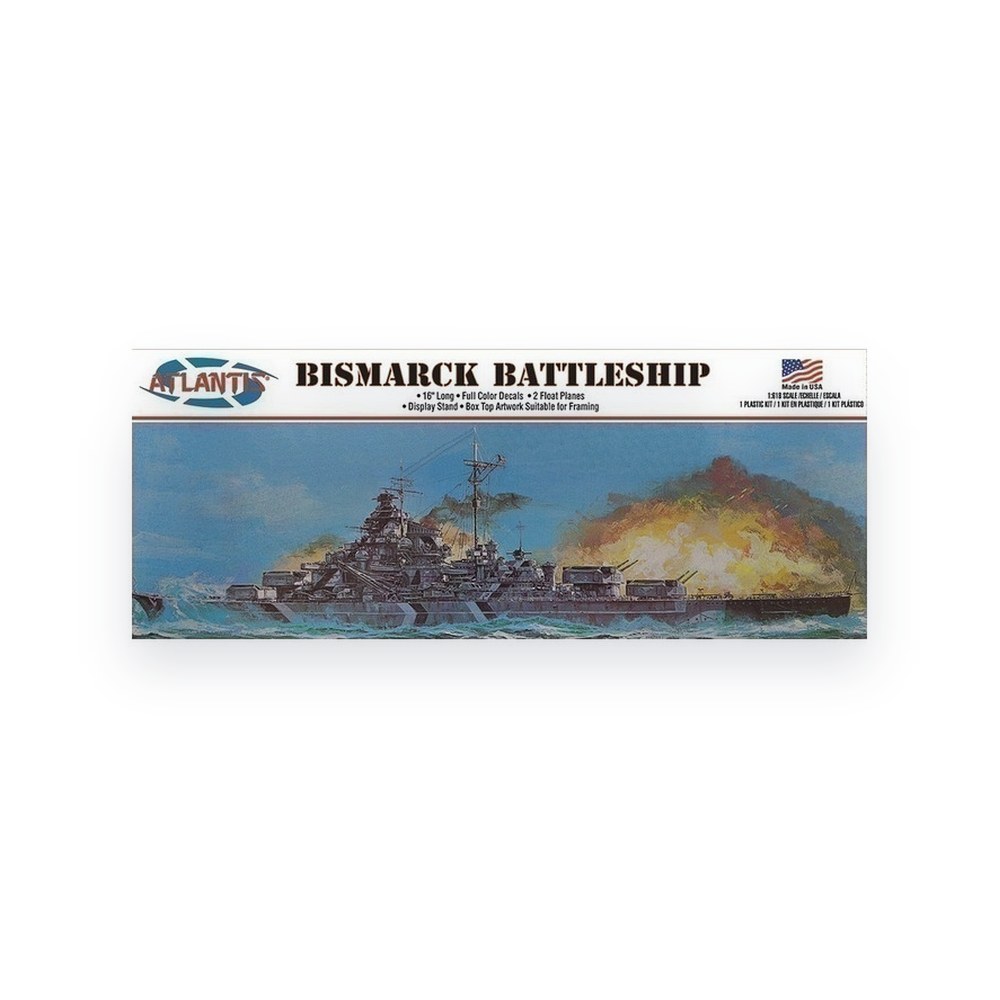 Atlantis 1:600 Bismarck German Battleship, 16 Inch
