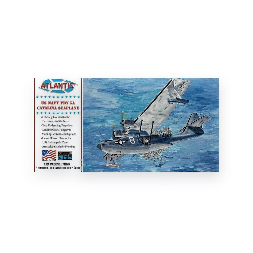 Atlantis PBY-5A Catalina US Navy Seaplane Model Kit, 1:104