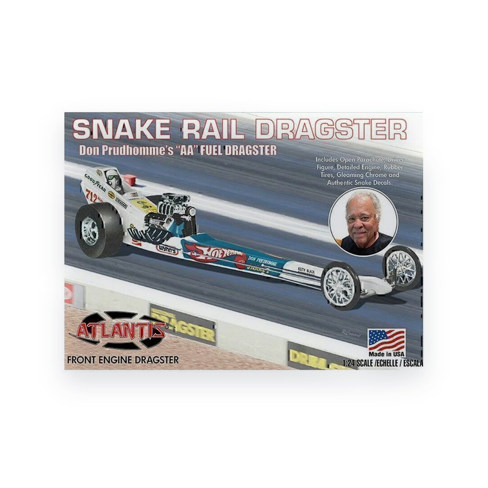 Atlantis 1/24 Don the Snake Prudhomme Front Engine Dragster, Plastic Kit
