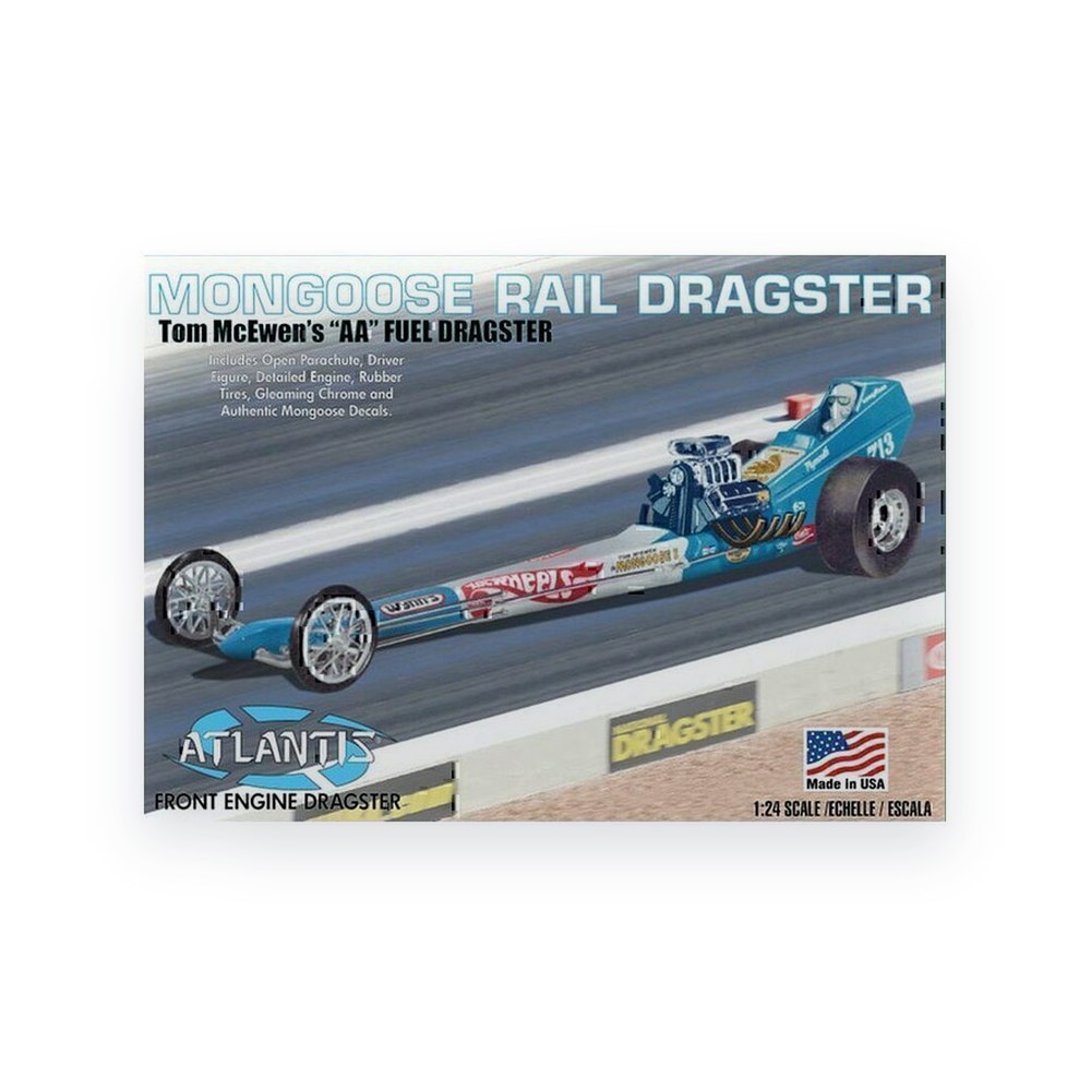 Atlantis 1/24 Front Engine Dragster, Tom Mongoose Mcewen, Plastic Model Kit