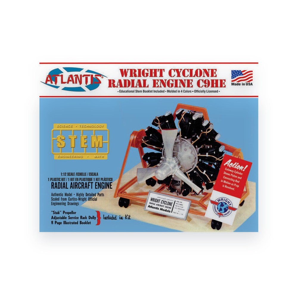 Atlantis Wright Cyclone 9 Radial Engine Stem, 1:12