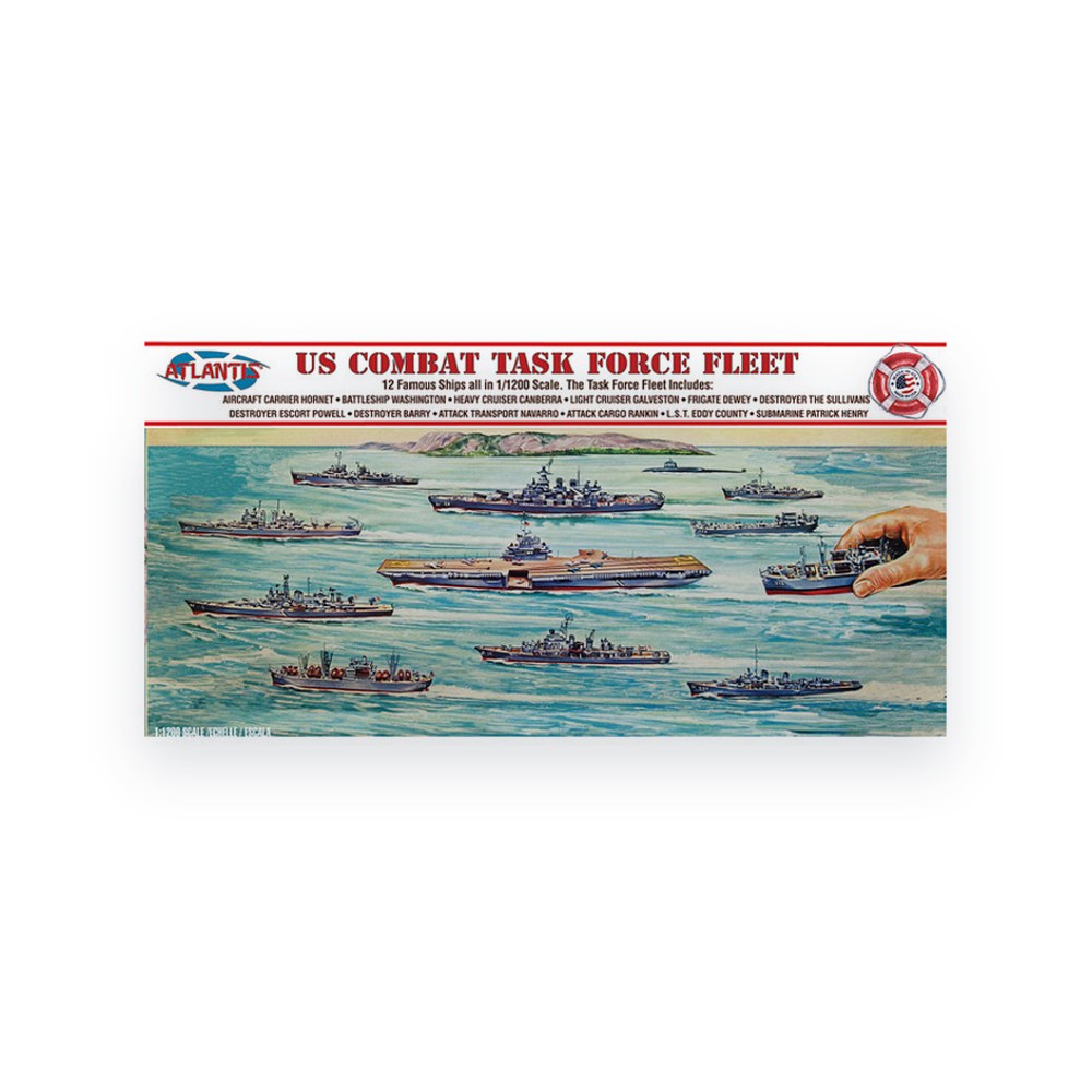 Atlantis 1/1200 US Navy Task Force Set, 12 Different Ships, Plastic Model