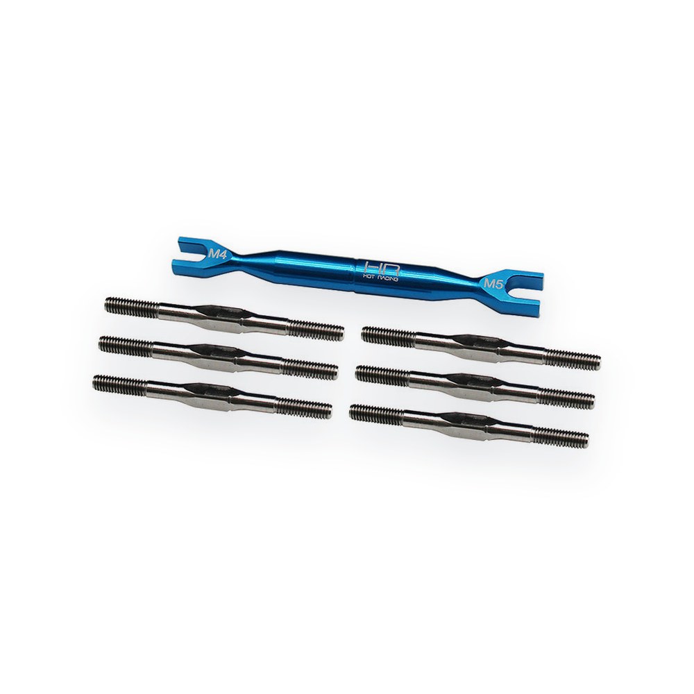 Hot Racing B7 B7D Titanium Turnbuckle Set, 3.5mm