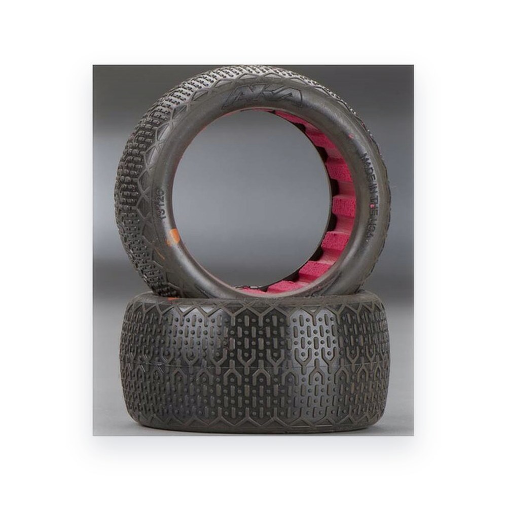 AKA Racing EVO Slingshot Rear Super Soft Tires with Red Insert, BX
