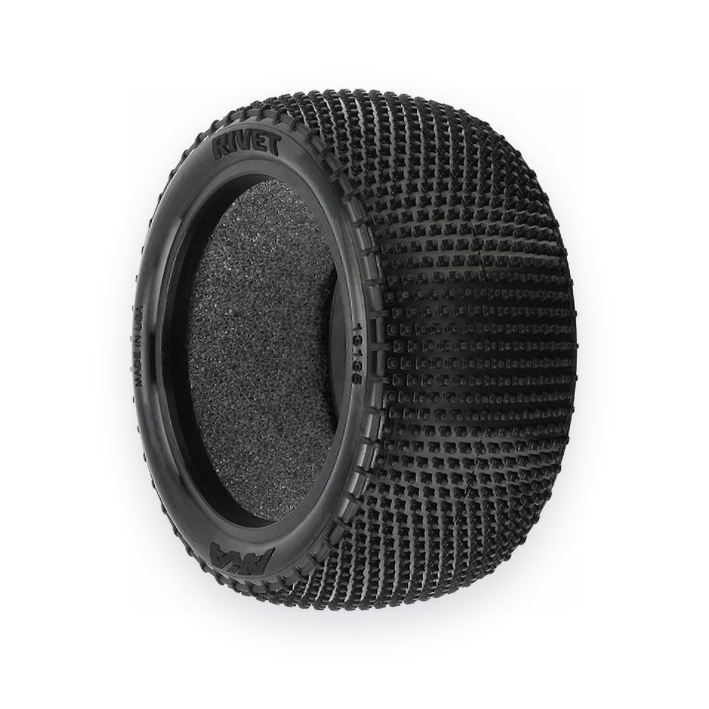 AKA Racing 1:10 Rivet Off-Road Buggy Rear Tires, Soft Carpet, Set of 2