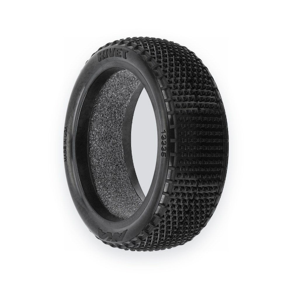 AKA Racing 1:10 Rivet 4WD Front Off-Road Buggy Tires, Soft Carpet, Set of 2
