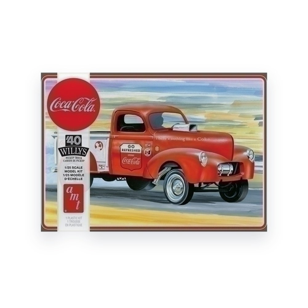AMT 1940 Willys Pickup Gasser, Coca-Cola, 1/25 Plastic Model Kit