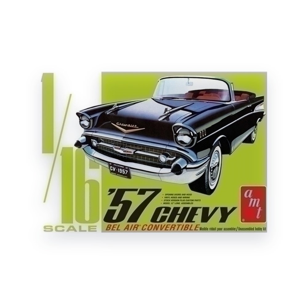 AMT 1957 Chevy Bel Air Convertible, 1/16 Plastic Model Kit