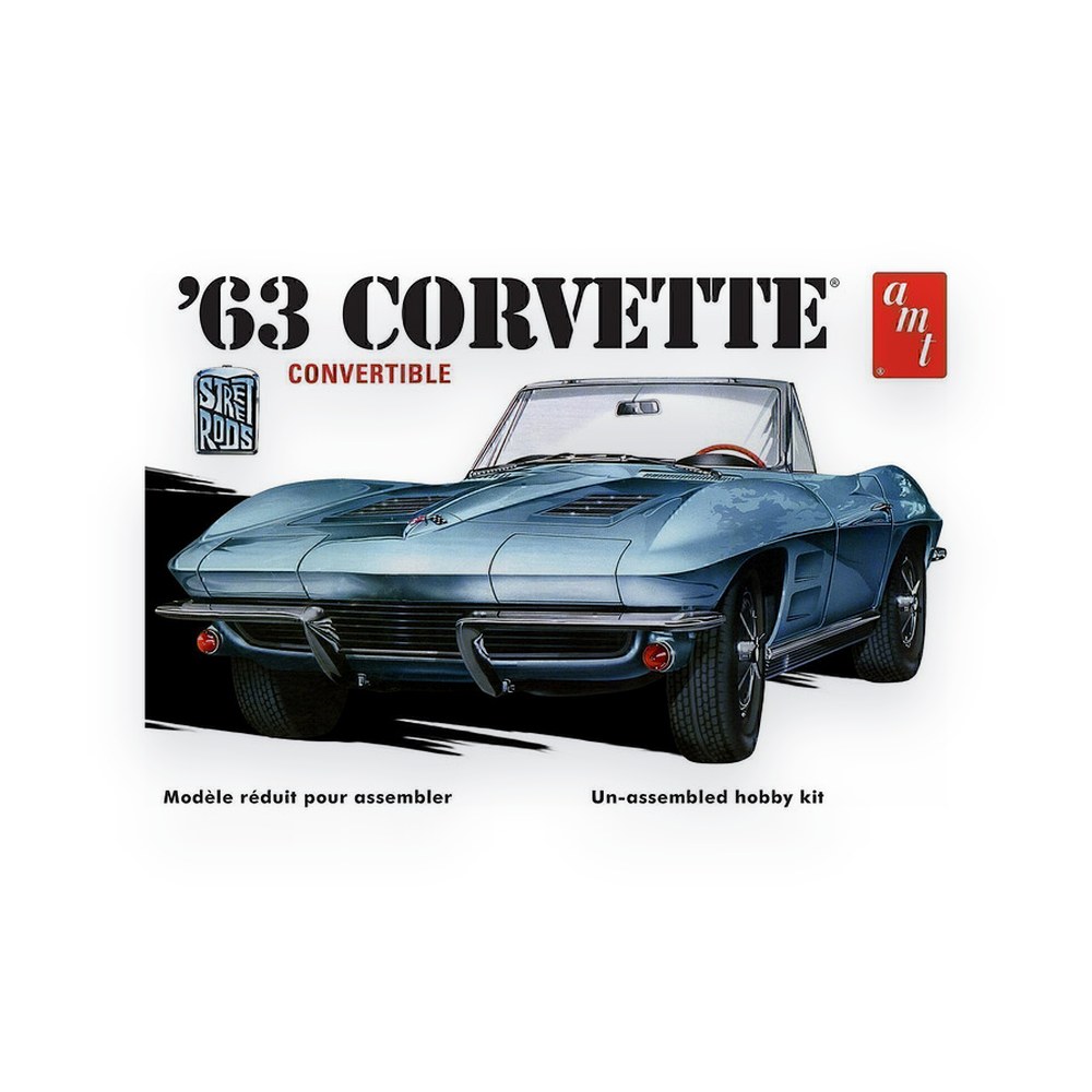 AMT 1963 Chevy Corvette Convertible, 1/25 Plastic Model Kit