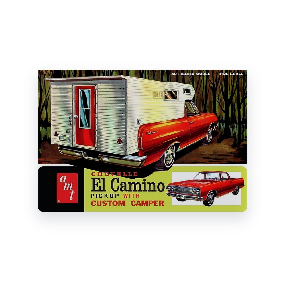 AMT 1965 Chevy El Camino w/Camper, 1/25 Plastic Model Kit
