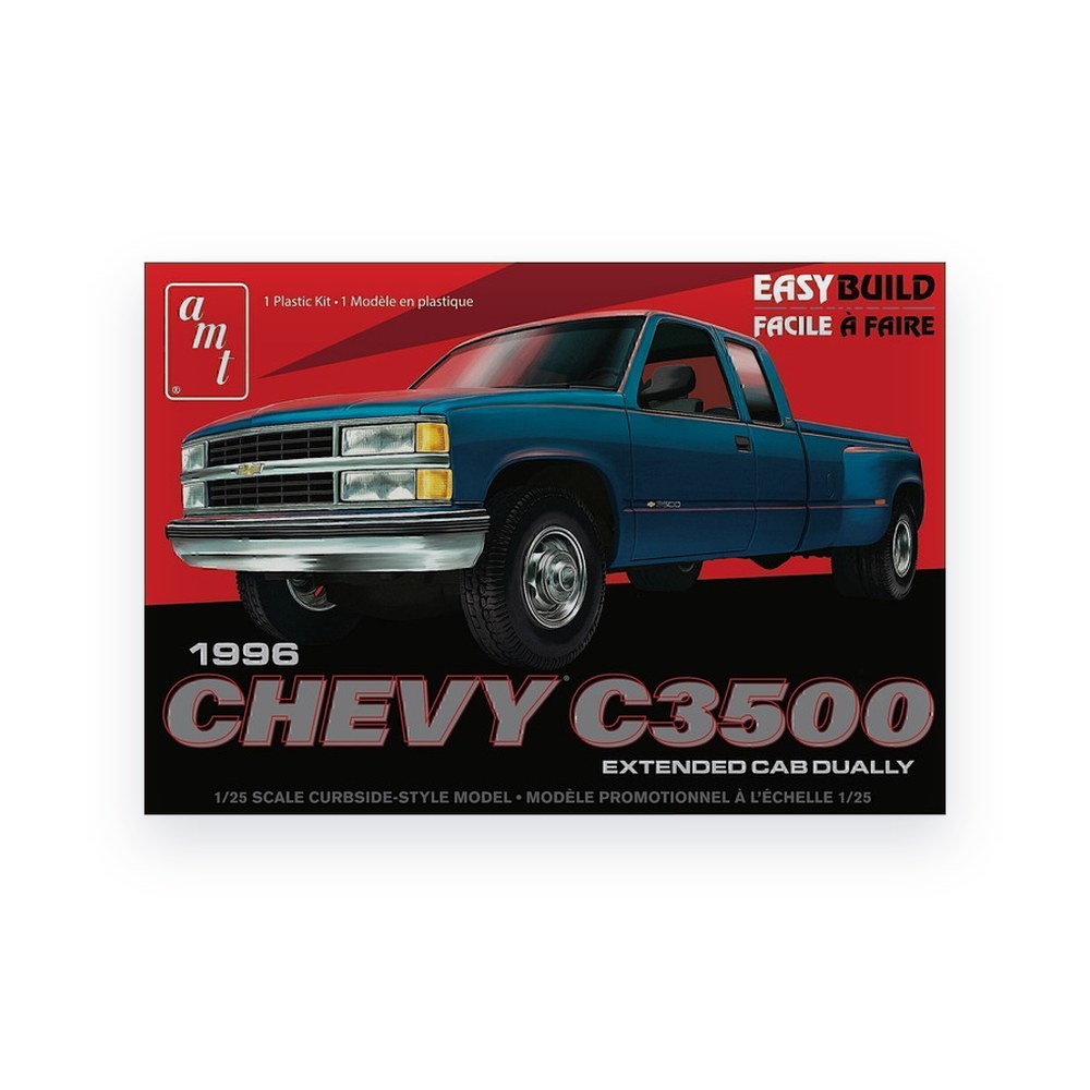 AMT 1996 Chevy C-3500 Dually Pickup, 1/25 Easybuild Plastic Model Kit