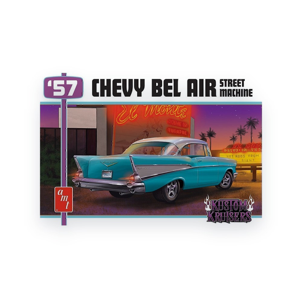AMT 1957 Chevy Bel Air, 1/25 Street Machine Plastic Model Kit