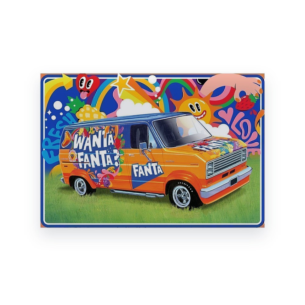 AMT 1977 Ford Custom Van, Fanta