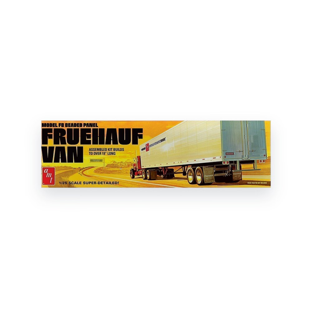AMT Fruehauf 40 Beaded Van Trailer, 1/25 Plastic Model Kit