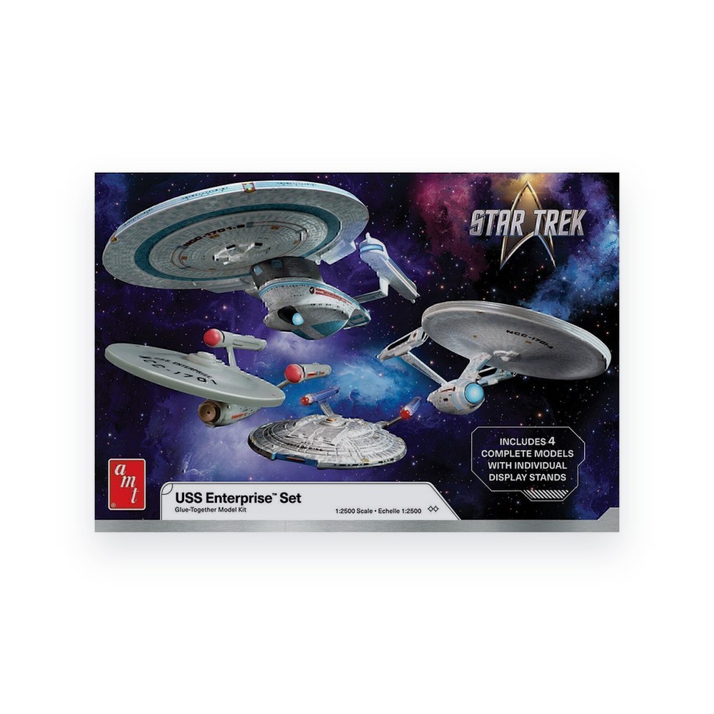 AMT Star Trek U.S.S. Enterprise Four Ship Set, 1:2500 Plastic Model Kit