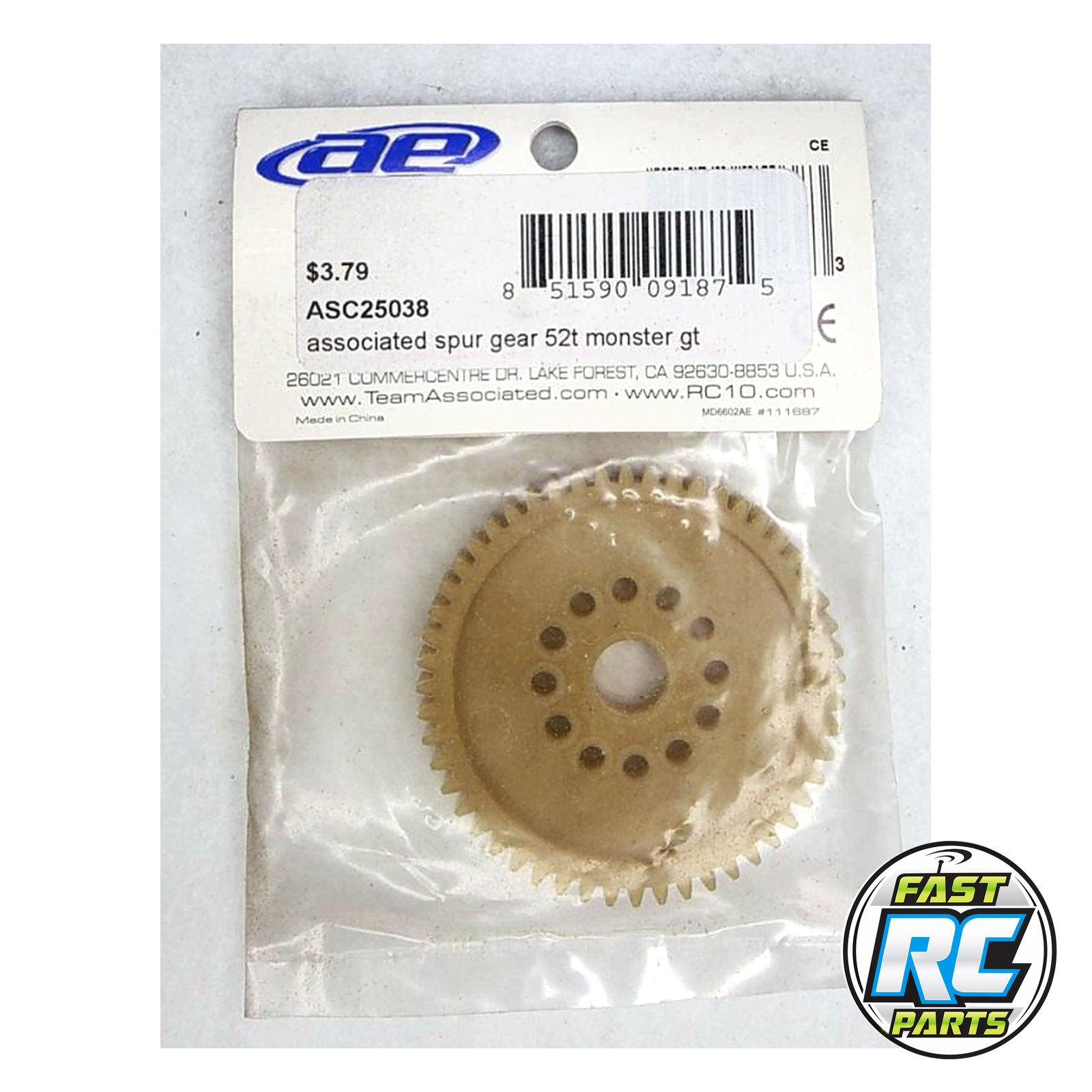Associated Spur Gear, 52 Tooth, Standard
