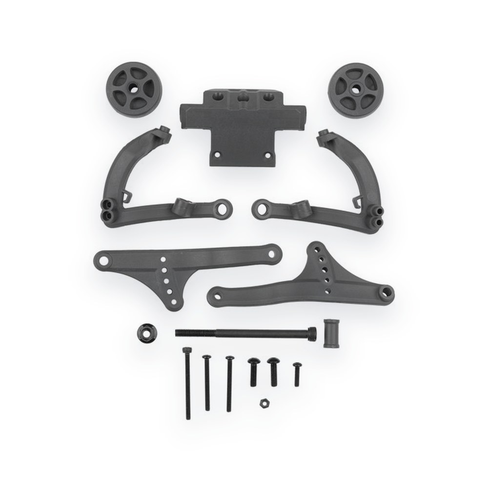 Associated RIVAL MT10 Factory Team Wheelie Bar, Gray