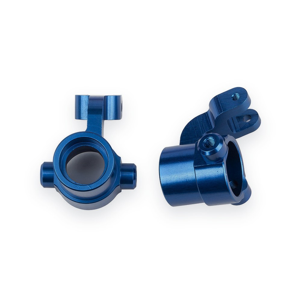Associated SR7 FT Steering Blocks, Blue Aluminum