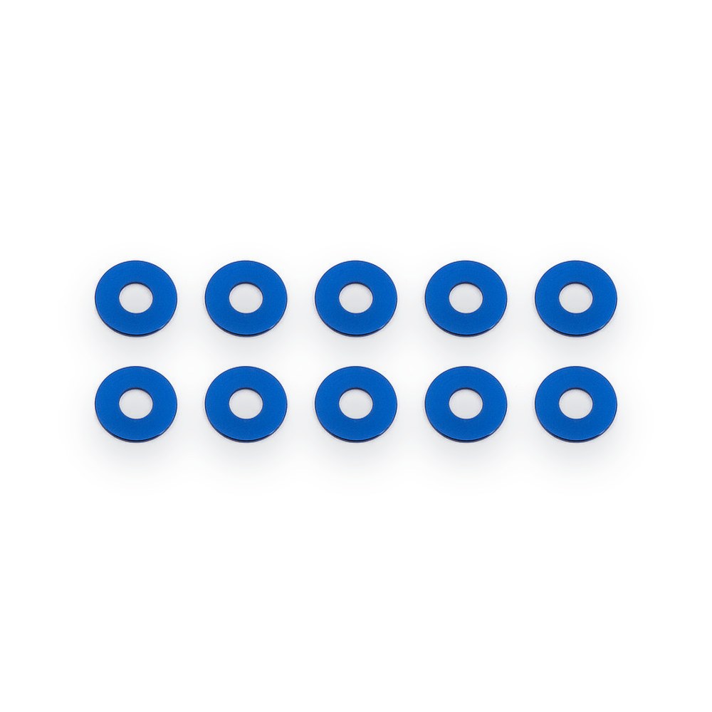 Associated Blue Aluminum Bulkhead Washers, 7.8x0.5 mm