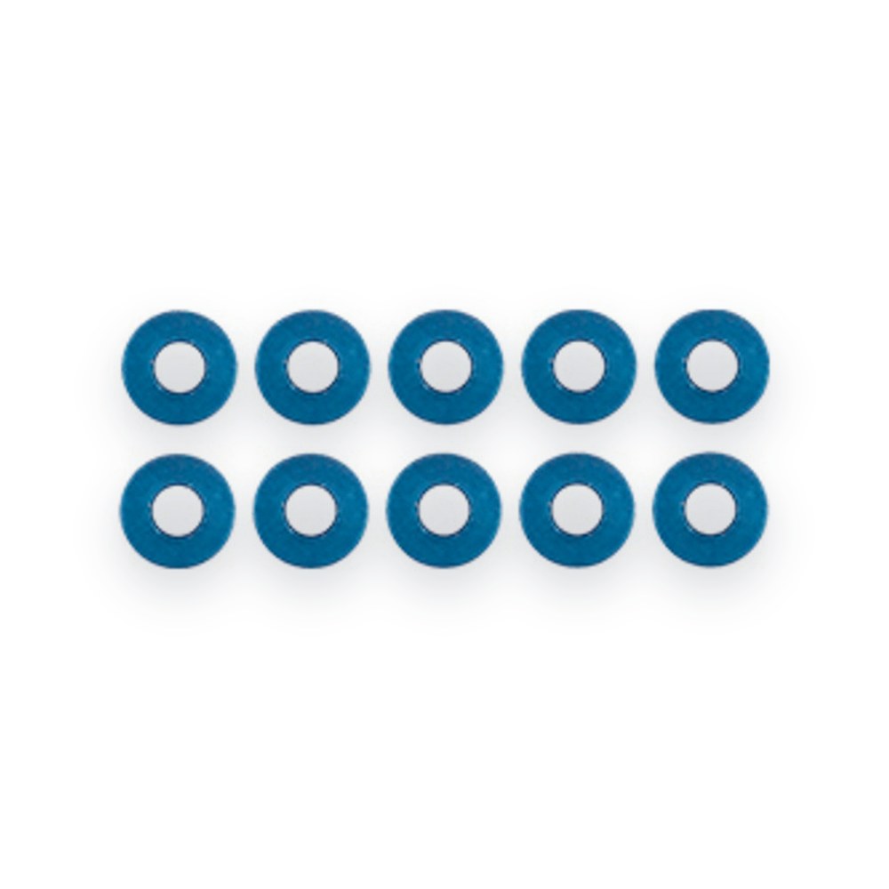 Associated Blue Aluminum Washers, 6.0 X 2.5 X 0.5mm (10 pieces)