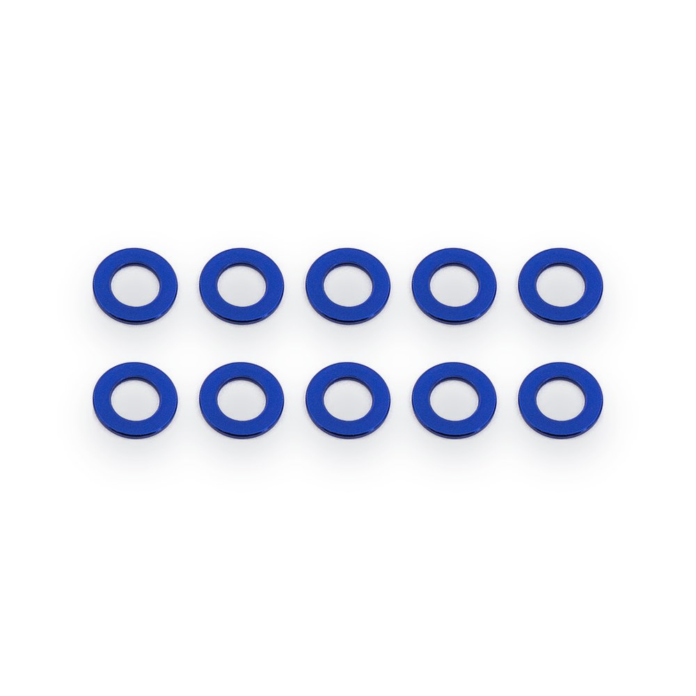 Associated Blue Aluminum Washers, 6.0 X 2.5 X 2.0mm (10 pieces)