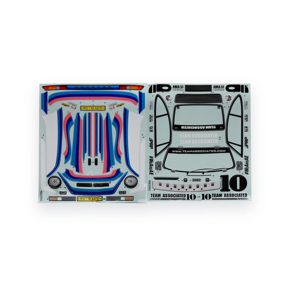 Associated Body Decal Set for RC10 4x4 Rally