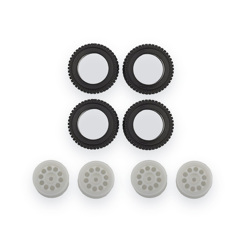 Associated Wheel and Tire Set for RC10 4x4 Rally