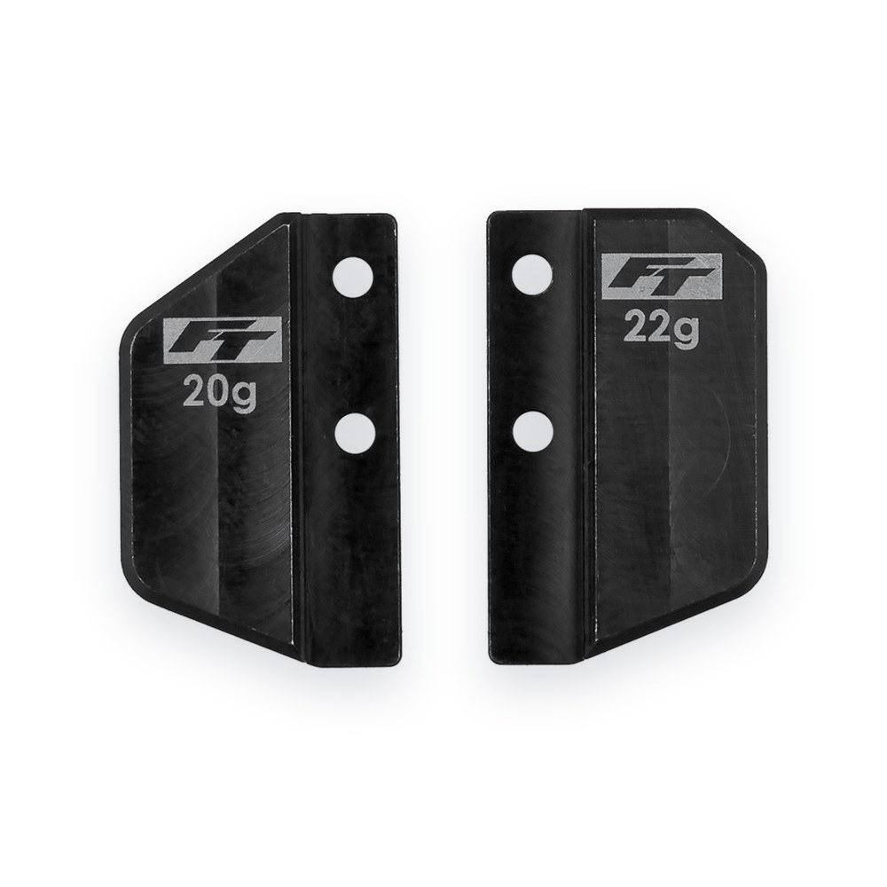 Associated FT Steel Front and Rear Battery Weight Set, 42g, for RC10TC8