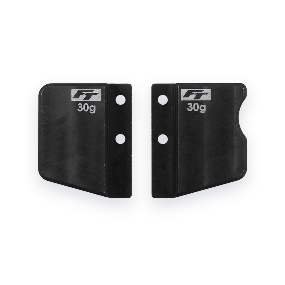 Associated FT Steel Front and Rear Short Battery Weight Set, 60g, for RC10TC8