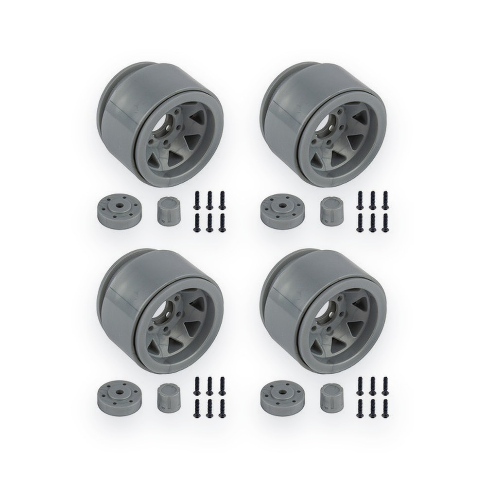 Associated Enduro Trigon Wheels, Silver, 1.55