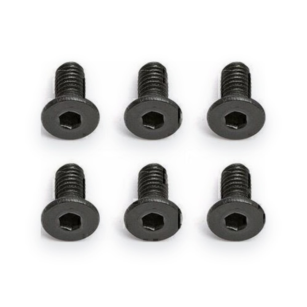 Associated M2.5x6mm FHCS Flat Head Cap Screws, (6)