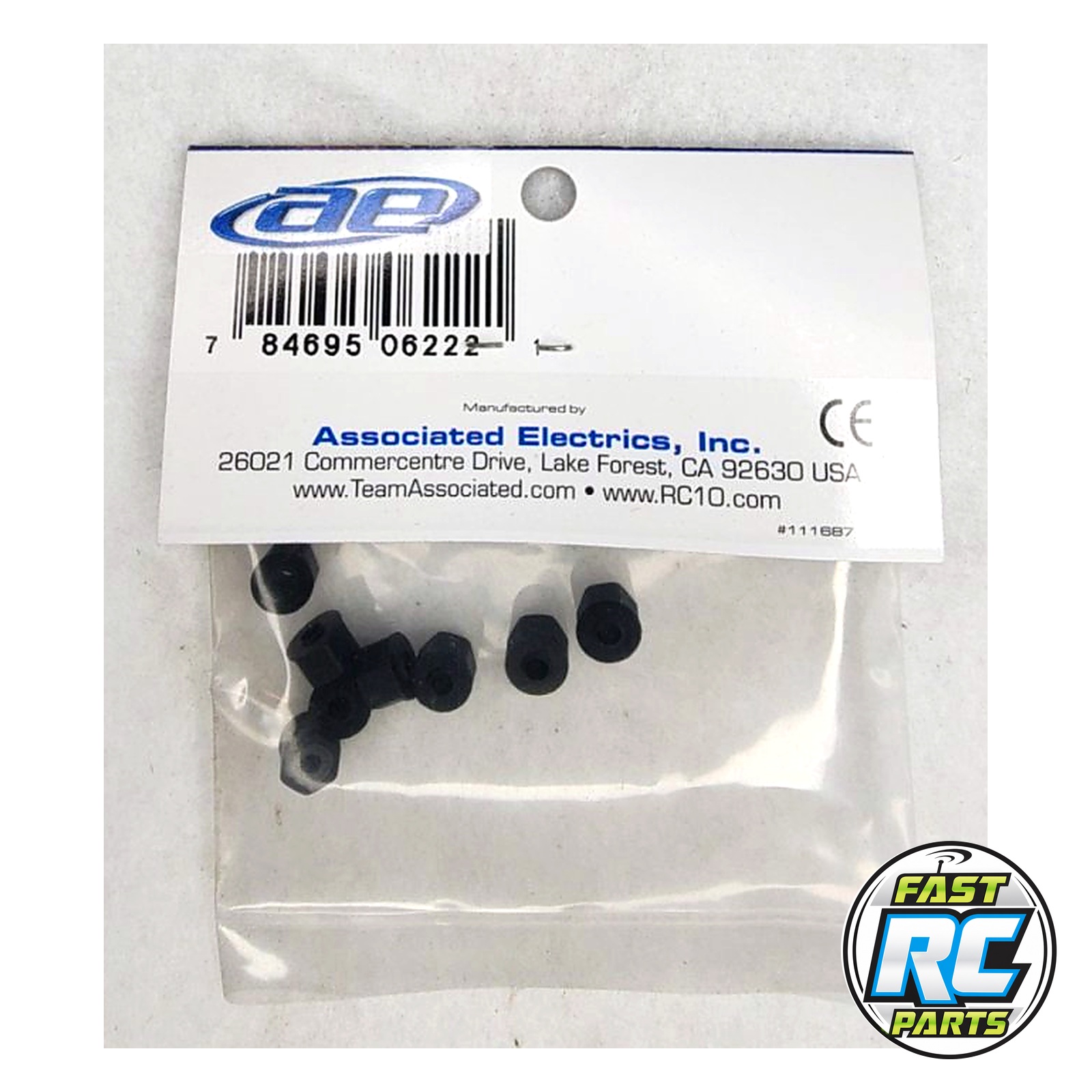 Associated Self-Threading Black Nylon Locknuts, 4-40/5-40