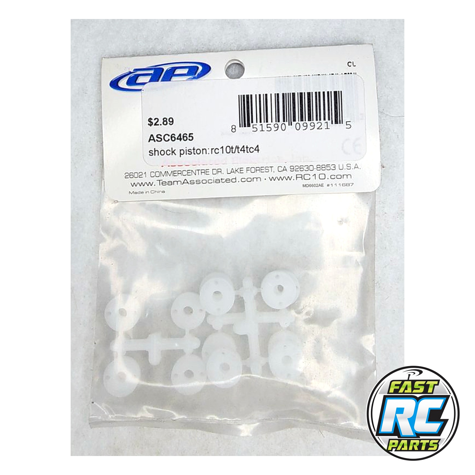 Associated Shock Piston, RC10T/T4 TC4