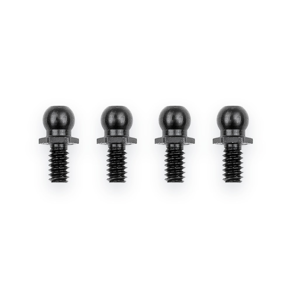 Associated RC10, Ballstuds, 5.3mm, Short Neck, Black