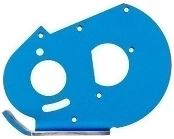 RC10 Motor Plate Blue