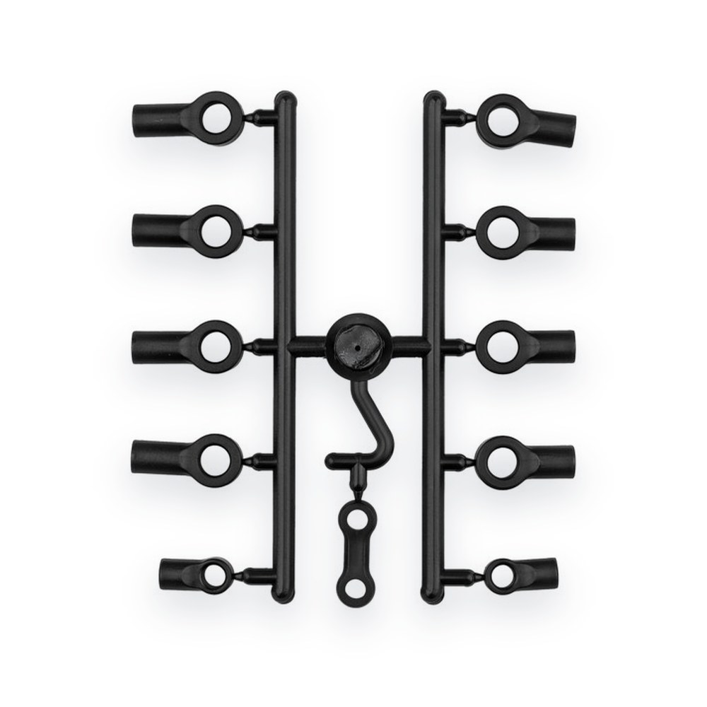 Associated RC10 Shock Rod End Set, Black