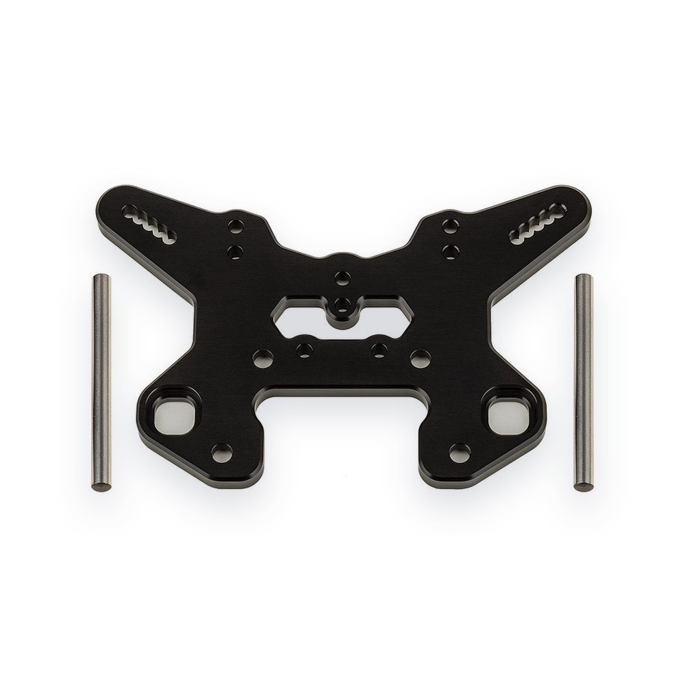 Associated RC8T4 Front Shock Tower V2, Black Aluminum