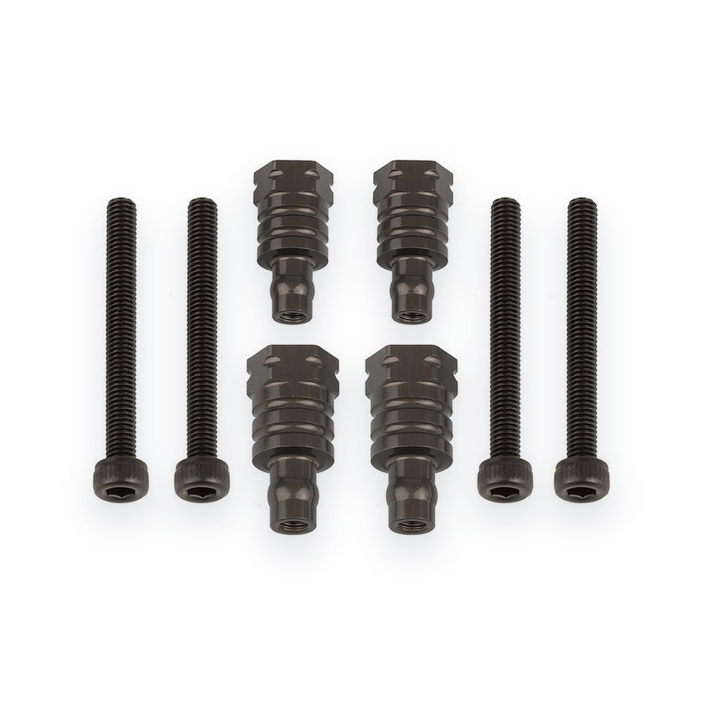Associated RC8B4 FT Shock Bushings, 12.5mm and 16mm, Aluminum