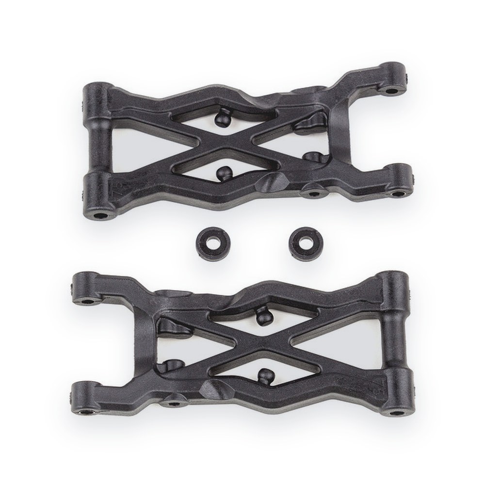 Associated RC10B6.2 Factory Team Rear Suspension Arms, 75mm, Carbon Fiber