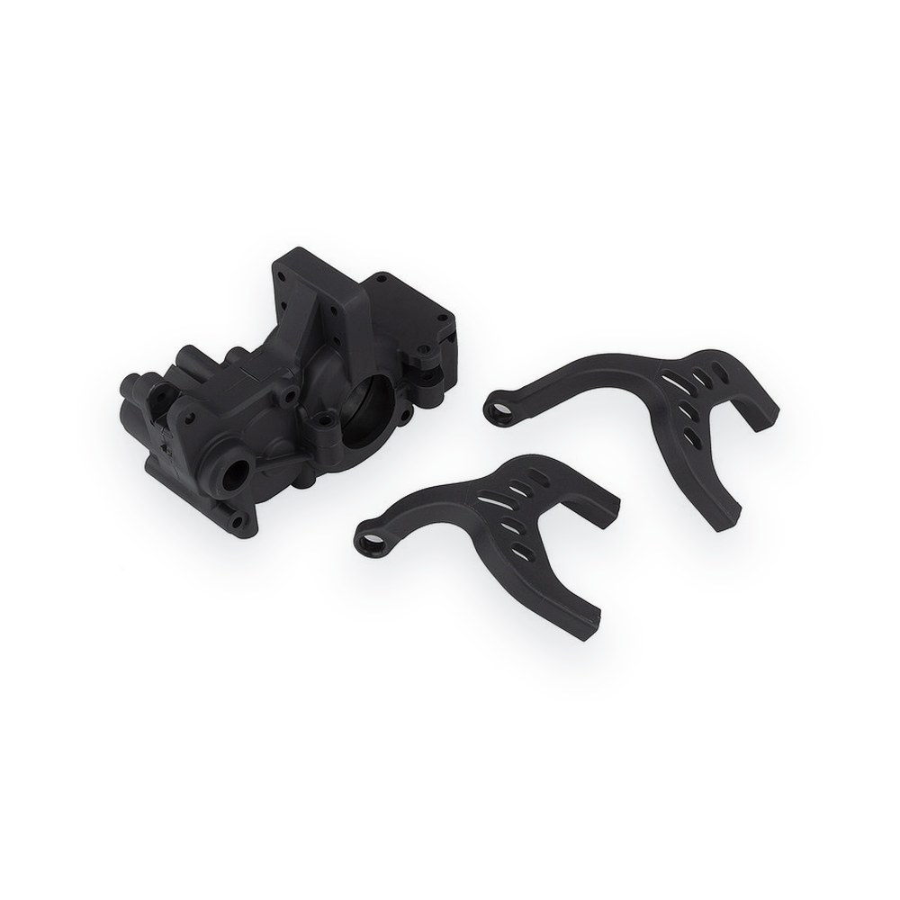 Associated RC10B6.1 FT Chassis Braces and Laydown Gearbox, Carbon
