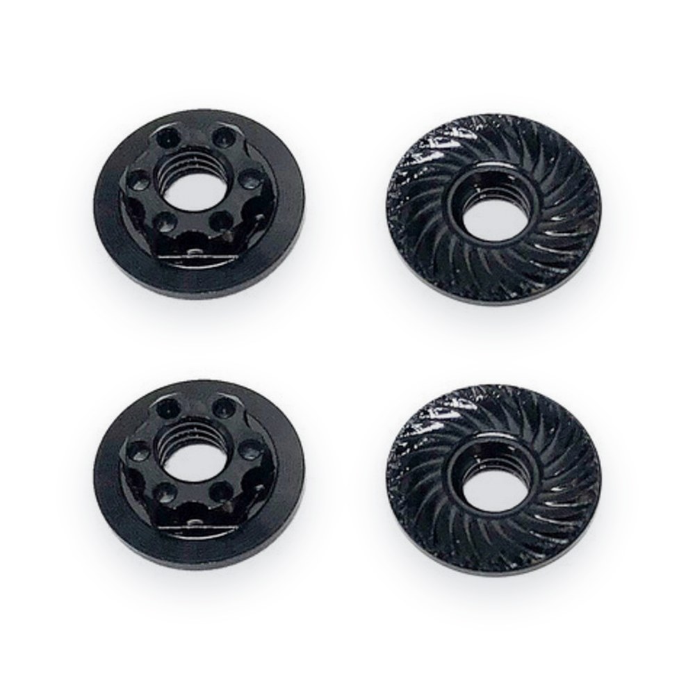 Associated FT M4 Low Profile Wheel Nuts, Black