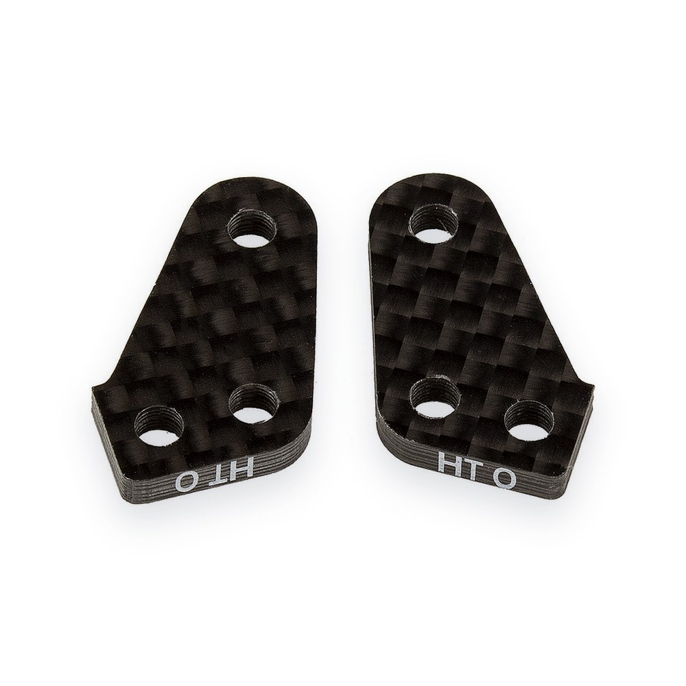 Associated RC10B74 FT Steering Block Arms, HT 0, Carbon Fiber