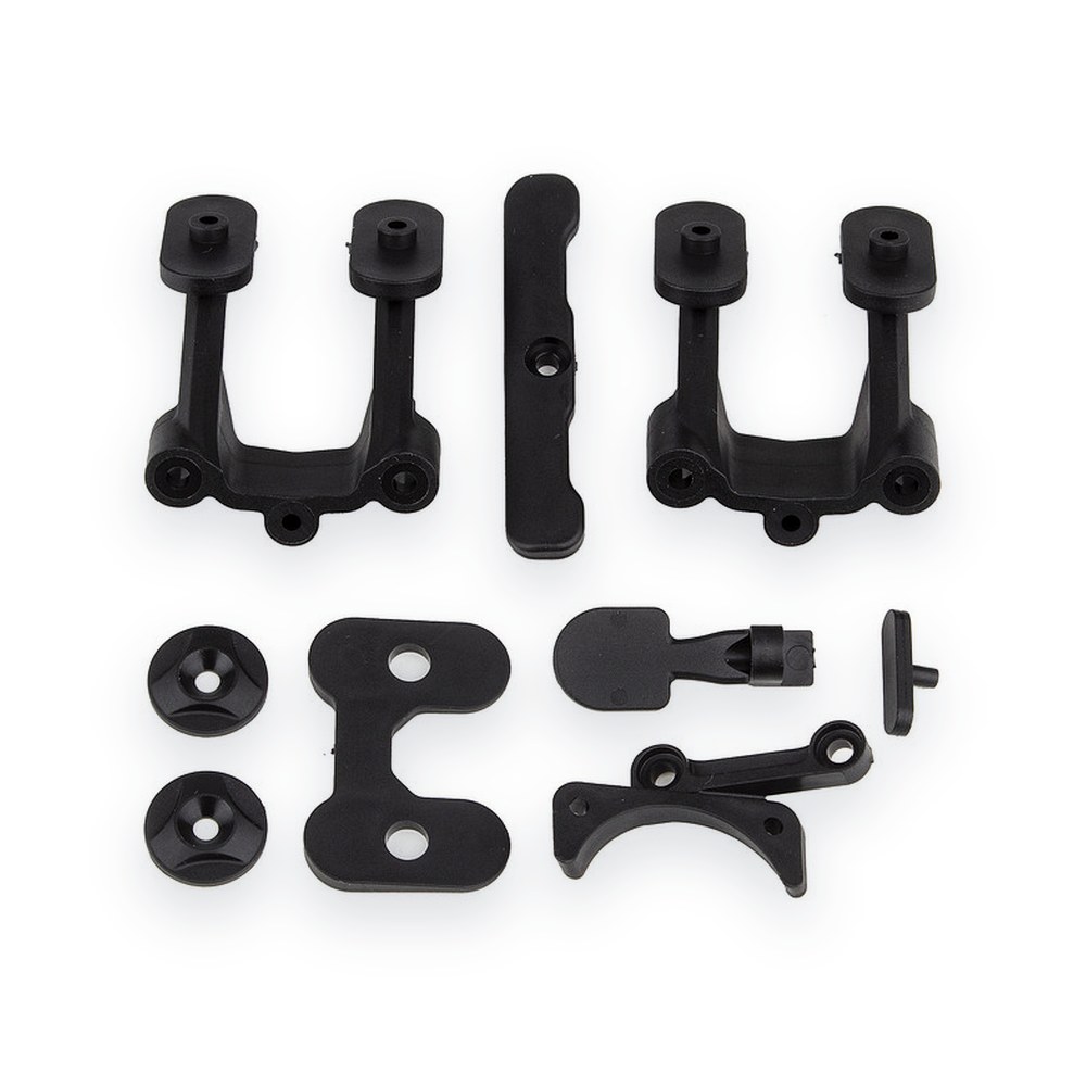 Associated RC10B74.2 Rear Body Wing, Fan Mounts and Bumper