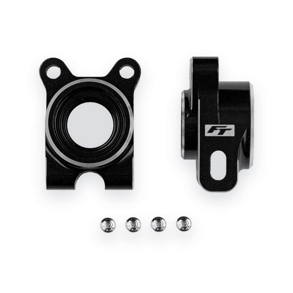 Associated Aluminum Rear Hubs, FT, -4 Offset, Black, for RC10B7