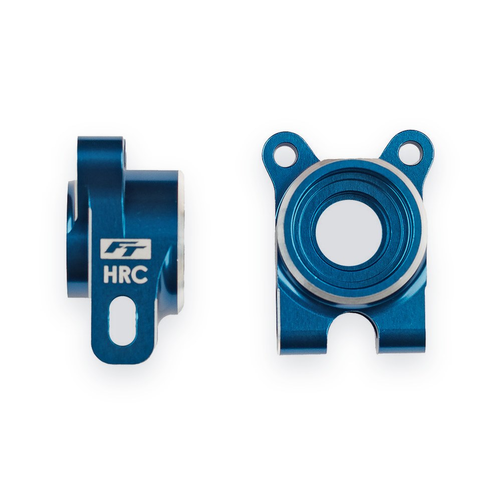 Associated Aluminum HRC Rear Hubs, FT, -4 Offset, Blue, for RC10B7