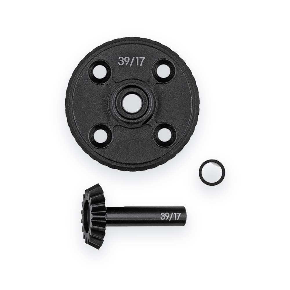 Associated Ring and Pinion Gear Set, Ft 39/17 Overdrive, Steel, for RC10b84