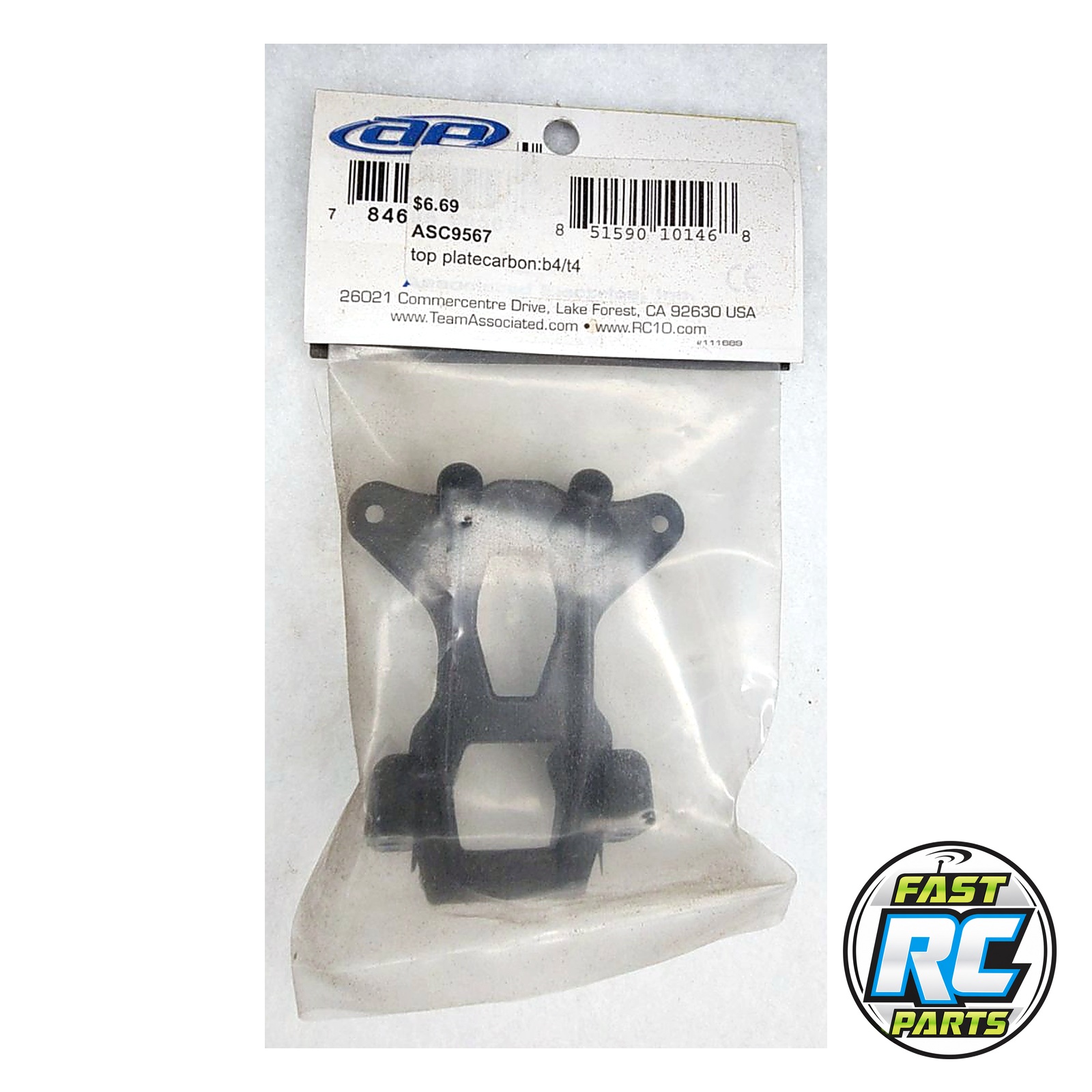 Associated RC10B4 Factory Team Carbon Top Plate